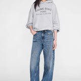 Anine Bing Harvey Sweatshirt Paris Stencil | Heather Grey