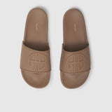 Anine Bing Isla Slides | Camel Monogram (PRE-ORDER)