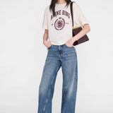 Anine Bing Jaylin Tee Collegiate | Cream