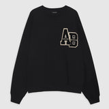 Anine Bing Miles Sweatshirt | Letterman Black