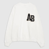 Anine Bing Miles Sweatshirt | Letterman Off White