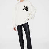 Anine Bing Miles Sweatshirt | Letterman Off White