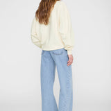 Anine Bing Miles Sweatshirt | Letterman Cream