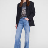 Anine Bing Miles Sweatshirt Leo Muse | Washed Black