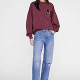 Anine Bing Miles Sweatshirt Letterman | Fig