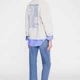 Anine Bing Miles Sweatshirt Waves | Heather Grey (PRE-ORDER)