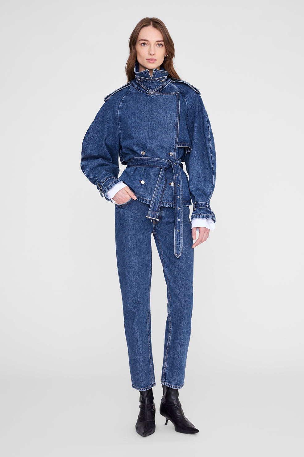 Anine Bing Pascale Trench | Clean Indigo (PRE-ORDER)