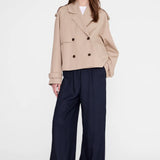 Anine Bing Rickie Cropped Trench | Beige