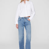 Anine Bing Scott Cropped Shirt | White