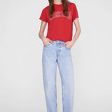 Anine Bing Shelley Tee | Tango Red