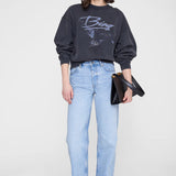 Anine Bing Spencer Sweatshirt Eagle | Washed Black