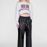 Anine Bing Sporty Cropped Sweatshirt | Heather Grey (PRE-ORDER)
