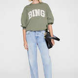 Anine Bing Trenton Sweatshirt Bing | Washed Olive