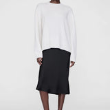 Anine Bing Bar Silk Skirt | Black