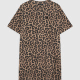 Anine Bing Beth Mini Dress | Black and Brown Leopard