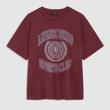 Anine Bing Cade Tee Collegiate | Burgundy