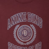 Anine Bing Cade Tee Collegiate | Burgundy