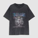 Anine Bing Cade Tee Leo Muse | Washed Black (PRE-ORDER)