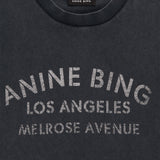 Anine Bing Cade Tee Melrose Stencil | Washed Black