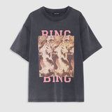 Anine Bing Cade Tee Tiger Bing | Washed Black (PRE-ORDER)