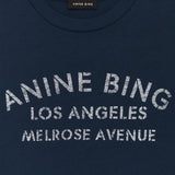 Anine Bing Cade Tee Melrose Stencil | Navy