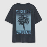 Anine Bing Cade Tee Palms | Washed Black (PRE-ORDER)