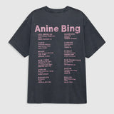 Anine Bing Cade Tee Smiley | Washed Grey