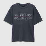 Anine Bing Cade Tee Sport Club | Washed Black (PRE-ORDER)