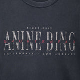 Anine Bing Cade Tee Sport Club | Washed Black (PRE-ORDER)