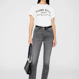 Anine Bing Cohen Tee Paris Stencil | Ivory