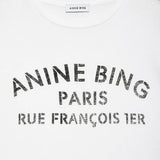 Anine Bing Cohen Tee Paris Stencil | Ivory