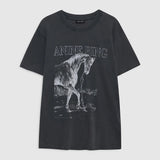Anine Bing Lili Tee Horse | Washed Black