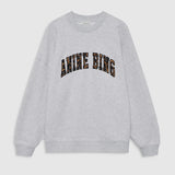 Anine Bing Miles Sweatshirt Leopard | Heather Grey (PRE-ORDER)