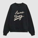 Anine Bing Miles Sweatshirt | Chenille Signature Black