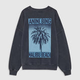 Anine Bing Miles Sweatshirt Palm | Washed Black (PRE-ORDER)