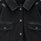Anine Bing Rory Jacket | Black Recycled Leather
