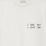 Anine Bing Shelley Tee I See You I Love You | Washed Cream