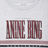 Anine Bing Sporty Cropped Sweatshirt | Heather Grey (PRE-ORDER)