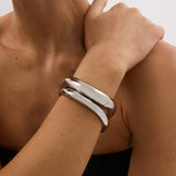 Anna Rossi Medium Warped Bangle | Silver (PRE-ORDER)