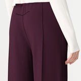 Bassike Twill Stripe Detail Pant | Dark Plum