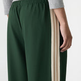 Bassike Wide Leg Athletic Tape Pant | Pine