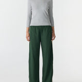 Bassike Wide Leg Athletic Tape Pant | Pine