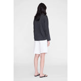 Anine Bing Ivan Long Sleeve Paris Stencil | Washed Black