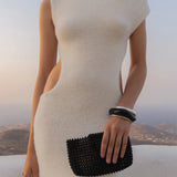 La Tribe Beaded Clutch | Black