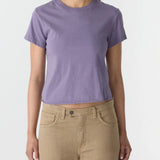 Bassike Raw Edge Baby T-Shirt | Heritage Purple