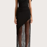 Faithfull Bijou Asymmetric Dress | Black