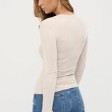 Primi Carina Classic Long Sleeve | Oatmeal Marle