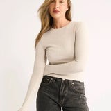 Primi Carina Classic Long Sleeve | Oatmeal Marle