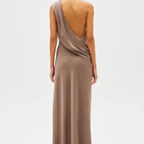 Misha Constantina Satin Gown | Iron Grey