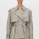 Camilla and Marc Burdock Check Trench Jacket | Khaki Check